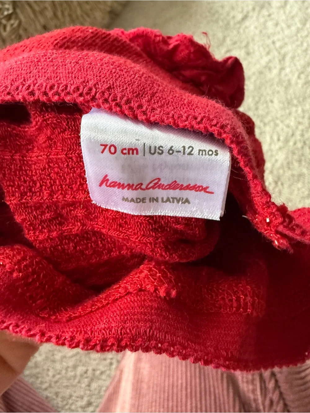 Hanna Andersson Red Cable Knit Tights for Kids